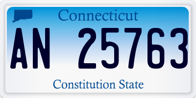CT license plate AN25763
