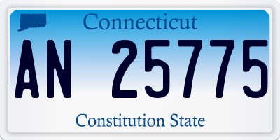 CT license plate AN25775