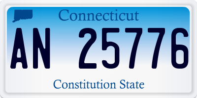 CT license plate AN25776