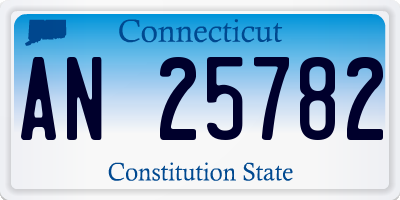 CT license plate AN25782