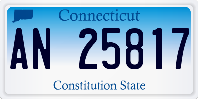 CT license plate AN25817