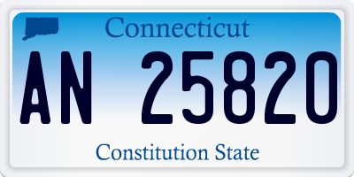 CT license plate AN25820