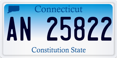 CT license plate AN25822