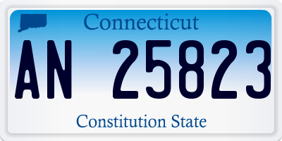 CT license plate AN25823