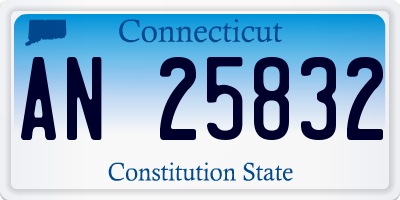 CT license plate AN25832