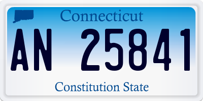 CT license plate AN25841