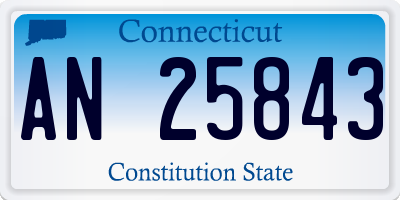 CT license plate AN25843