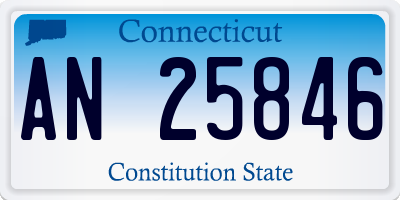 CT license plate AN25846