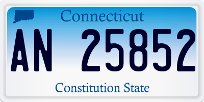 CT license plate AN25852