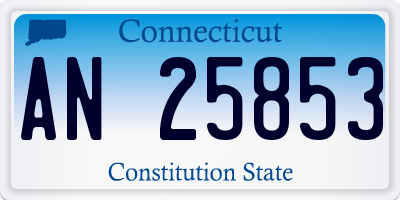 CT license plate AN25853