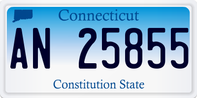 CT license plate AN25855