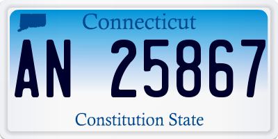 CT license plate AN25867