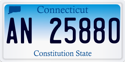 CT license plate AN25880