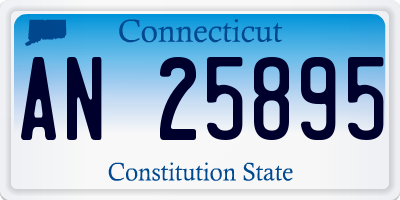 CT license plate AN25895