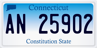 CT license plate AN25902