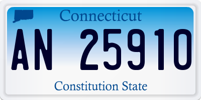 CT license plate AN25910