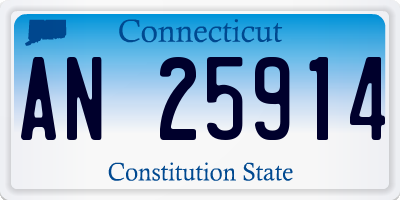 CT license plate AN25914