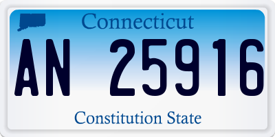 CT license plate AN25916