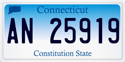 CT license plate AN25919
