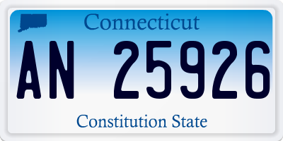 CT license plate AN25926
