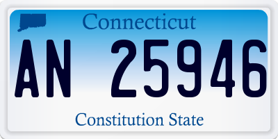 CT license plate AN25946