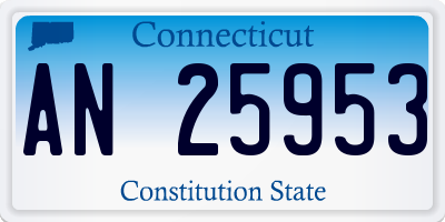 CT license plate AN25953