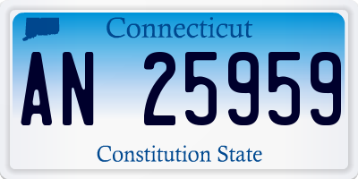 CT license plate AN25959
