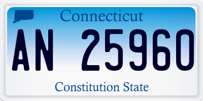 CT license plate AN25960