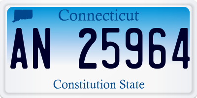 CT license plate AN25964
