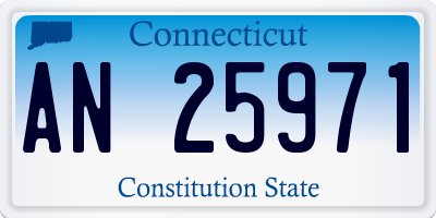 CT license plate AN25971