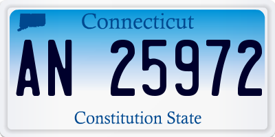 CT license plate AN25972