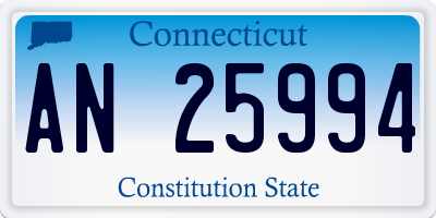 CT license plate AN25994