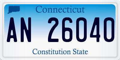 CT license plate AN26040