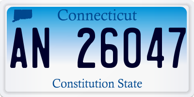 CT license plate AN26047