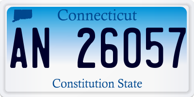 CT license plate AN26057