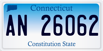CT license plate AN26062