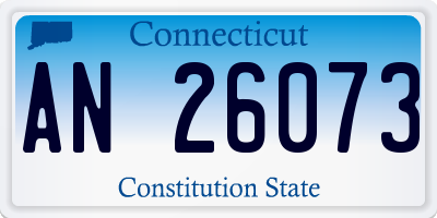 CT license plate AN26073