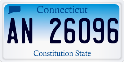 CT license plate AN26096