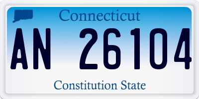 CT license plate AN26104