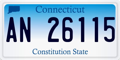 CT license plate AN26115