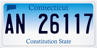 CT license plate AN26117