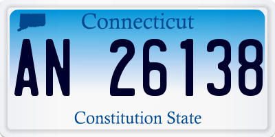 CT license plate AN26138