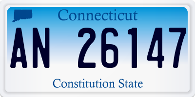 CT license plate AN26147