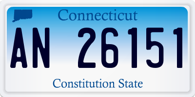 CT license plate AN26151