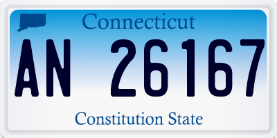 CT license plate AN26167