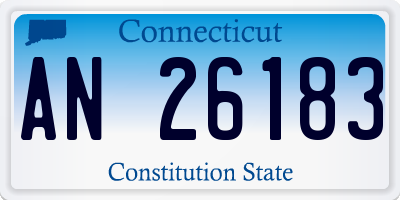 CT license plate AN26183