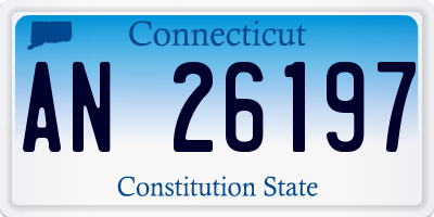 CT license plate AN26197