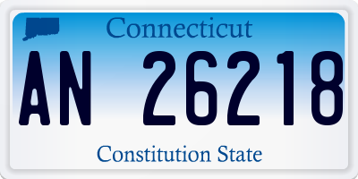 CT license plate AN26218