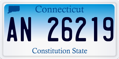 CT license plate AN26219