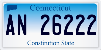 CT license plate AN26222
